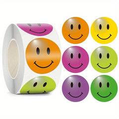 500pcs Roll 2 Adhesive Stickers for Rewards & Decoration