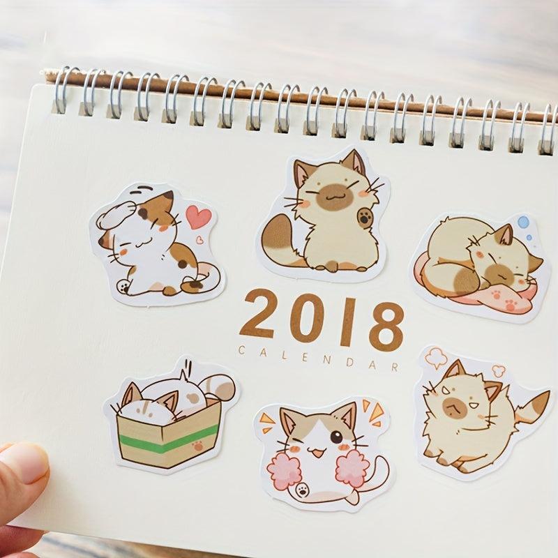 45pcs My Cat Decorative Stickers Adhesive DIY Decoration Diary Japanese Statione
