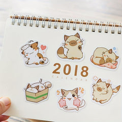 45pcs My Cat Decorative Stickers Adhesive DIY Decoration Diary Japanese Statione