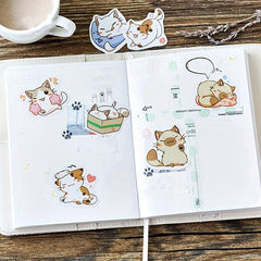 45pcs My Cat Decorative Stickers Adhesive DIY Decoration Diary Japanese Statione