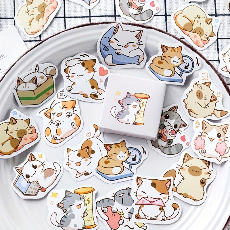 45pcs My Cat Decorative Stickers Adhesive DIY Decoration Diary Japanese Statione