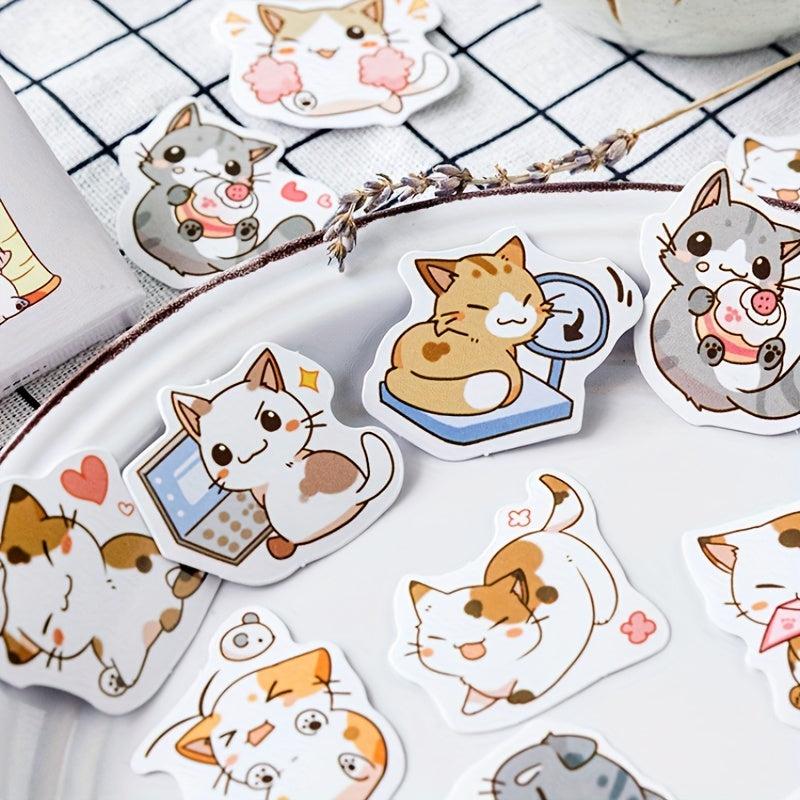 45pcs My Cat Decorative Stickers Adhesive DIY Decoration Diary Japanese Statione