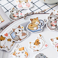 45pcs My Cat Decorative Stickers Adhesive DIY Decoration Diary Japanese Statione