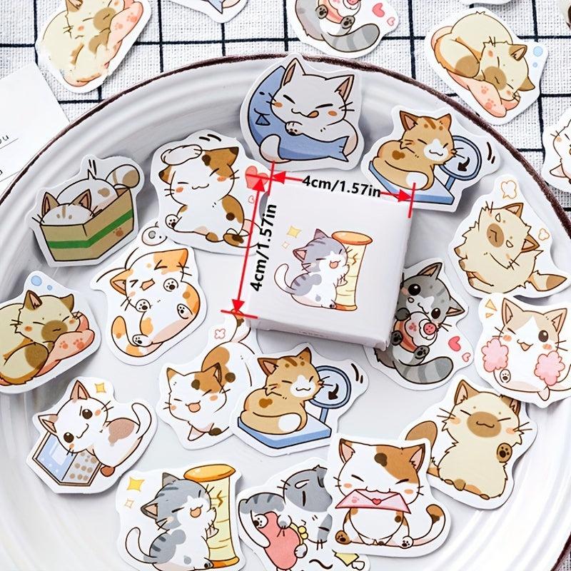 45pcs My Cat Decorative Stickers Adhesive DIY Decoration Diary Japanese Statione