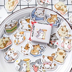 45pcs My Cat Decorative Stickers Adhesive DIY Decoration Diary Japanese Statione