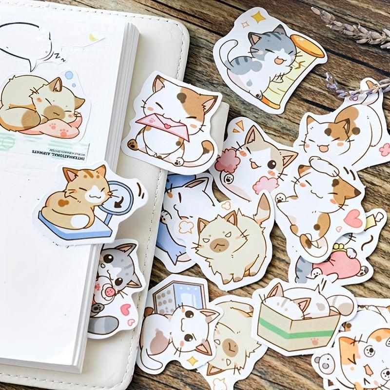 45pcs My Cat Decorative Stickers Adhesive DIY Decoration Diary Japanese Statione
