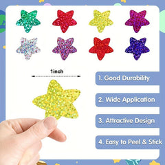 500pcs Star Stickers 2 Rainbow Star Stickers for Reward Charts