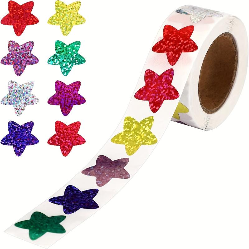 500pcs Star Stickers 2 Rainbow Star Stickers for Reward Charts