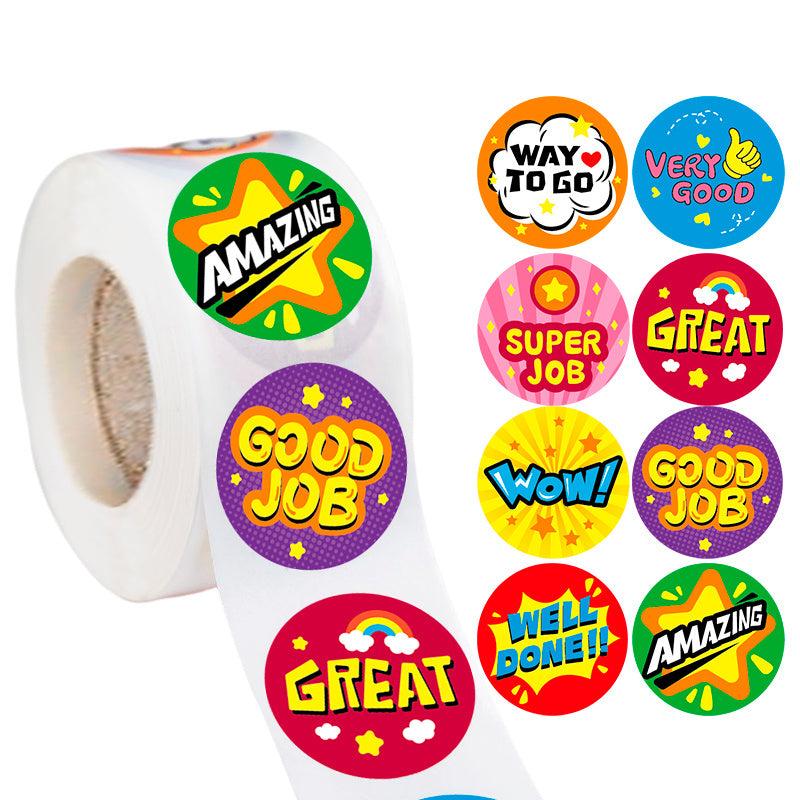 500pcs Motivational Animal Reward Stickers