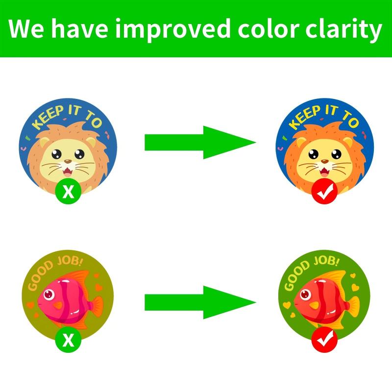 500pcs Motivational Animal Reward Stickers