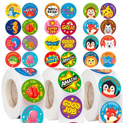 500pcs Motivational Animal Reward Stickers