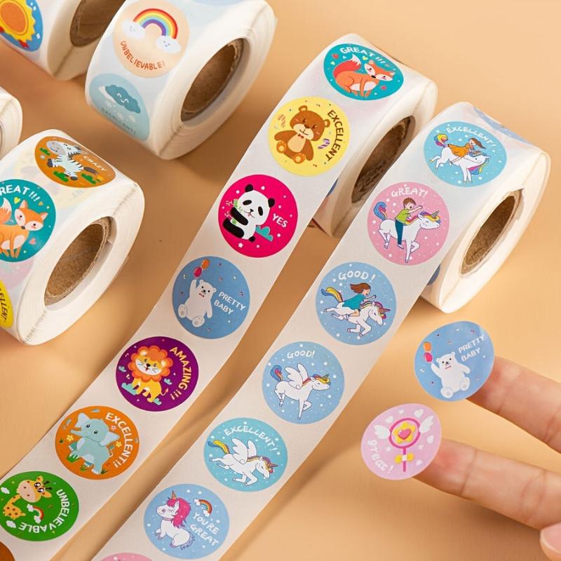 500pcs Animal Motivational Stickers for Students Teacher Reward School Supplies