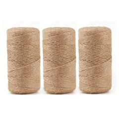 96m Natural Jute Twine 3ply Thin Ribbon for Gardening and Gift Wrap