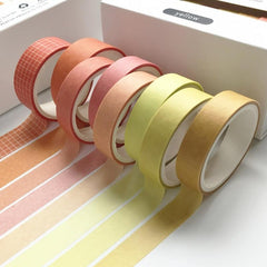 8 Colored Washi Masking Tape for Crafts Labeling