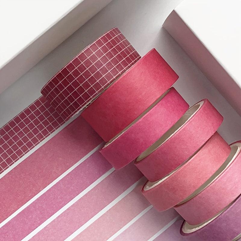 8 Colored Washi Masking Tape for Crafts Labeling