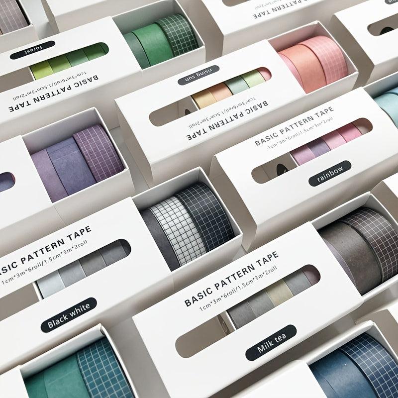 8 Colored Washi Masking Tape for Crafts Labeling
