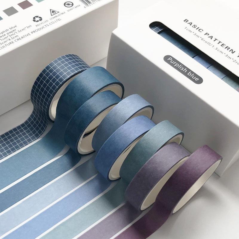 8 Colored Washi Masking Tape for Crafts Labeling
