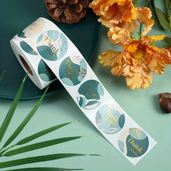 500 Thank You Decorative Stickers Roll 2 54 cm Self-Adhesive Labels