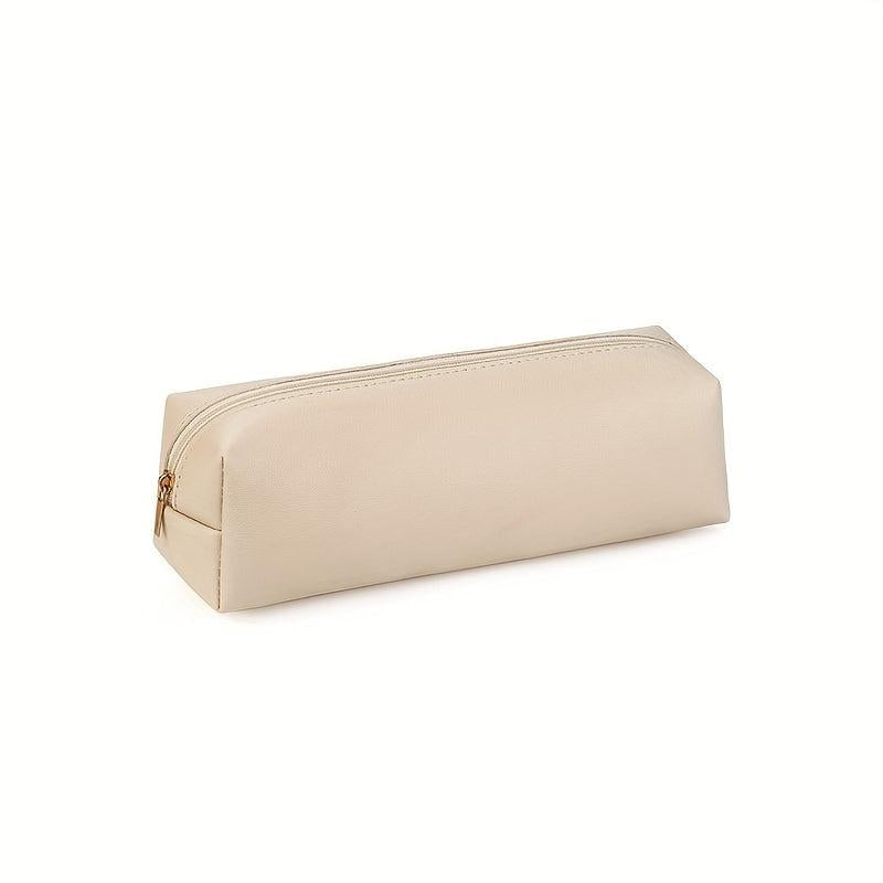 Leather Pencil Pouch Stationery Cosmetic Case