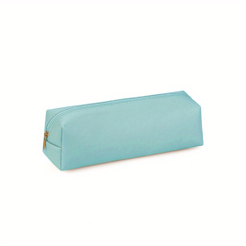 Leather Pencil Pouch Stationery Cosmetic Case