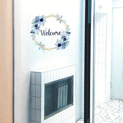 Welcome Sign PVC Wall Sticker Front Door Entrance Decoration Self Adhesive Decal