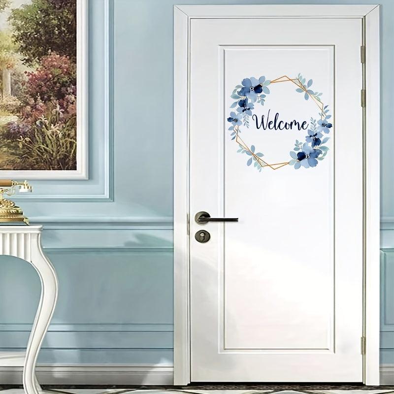 Welcome Sign PVC Wall Sticker Front Door Entrance Decoration Self Adhesive Decal