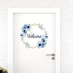 Welcome Sign PVC Wall Sticker Front Door Entrance Decoration Self Adhesive Decal