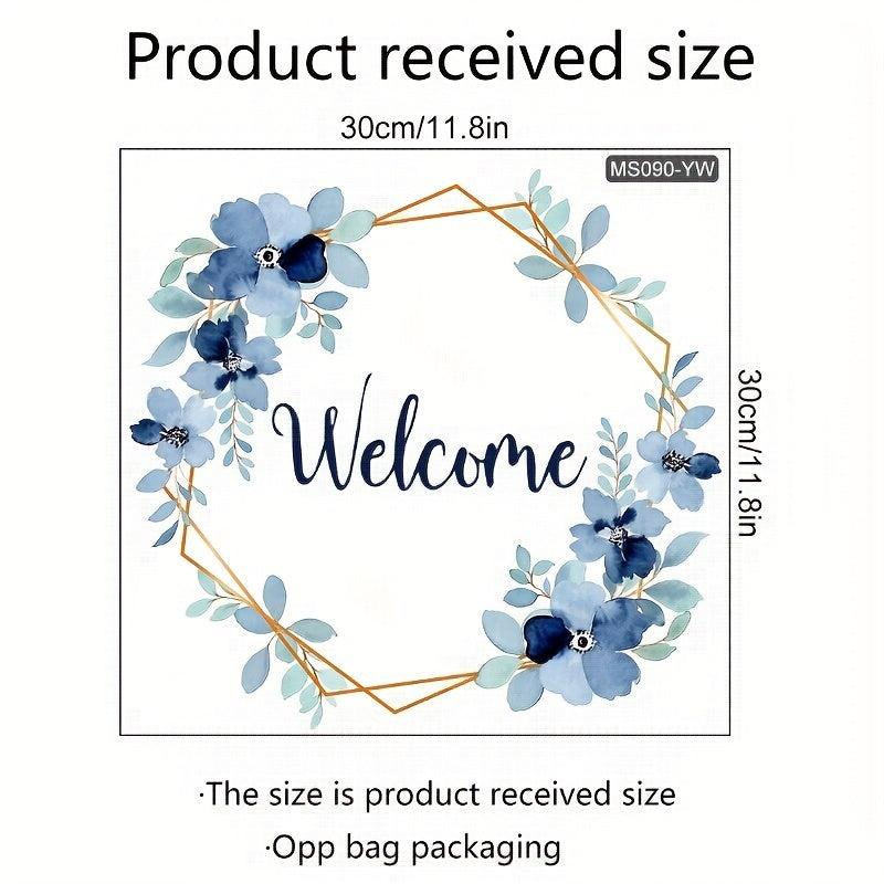 Welcome Sign PVC Wall Sticker Front Door Entrance Decoration Self Adhesive Decal