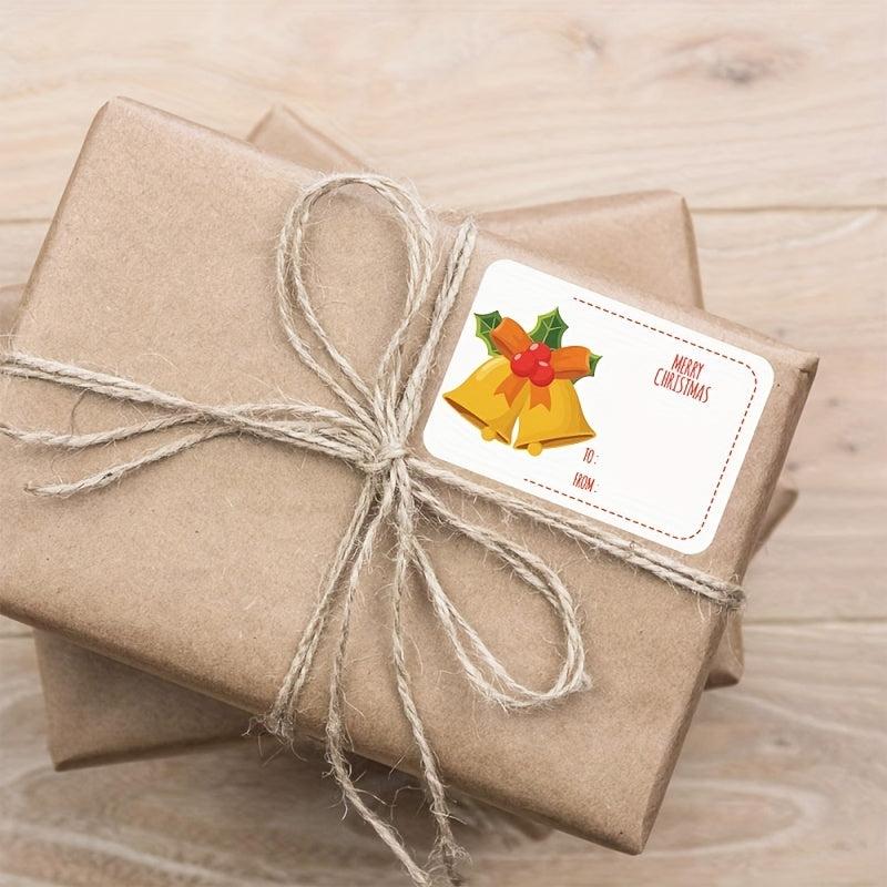 250pcs Christmas Holiday Gift Sticker Roll Self-adhesive Handwriting Name Label