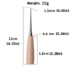 Wooden Handle Sewing Awl Pin Punching Hole Maker Stitching Awl Kit