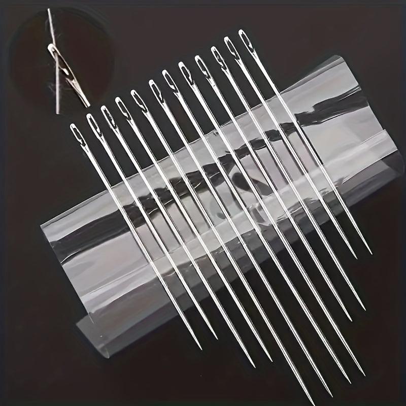 12pcs Embroidery Needles Wooden Storage Box Sewing Supplies
