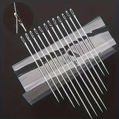 12pcs Embroidery Needles Wooden Storage Box Sewing Supplies