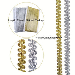 Silver Glitter Ribbon for DIY Card Gift Wrapping