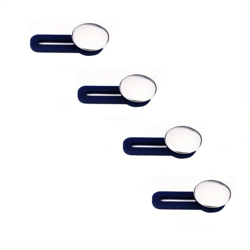 4pcs Metal Retractable Waistband Extender Buttons For Jeans