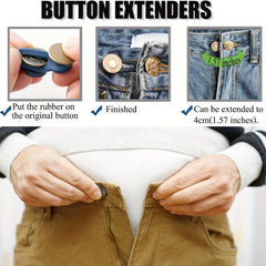 4pcs Metal Retractable Waistband Extender Buttons For Jeans