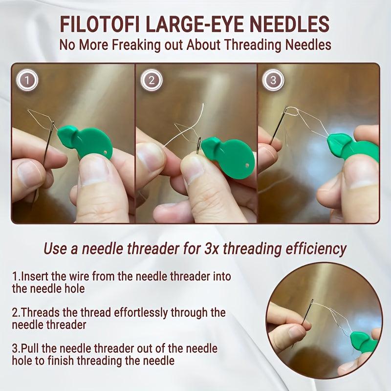 40pcs Big Hole Big Eye Needle Household Sewing Quilt Long Thick Needle