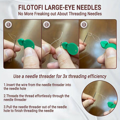 40pcs Big Hole Big Eye Needle Household Sewing Quilt Long Thick Needle