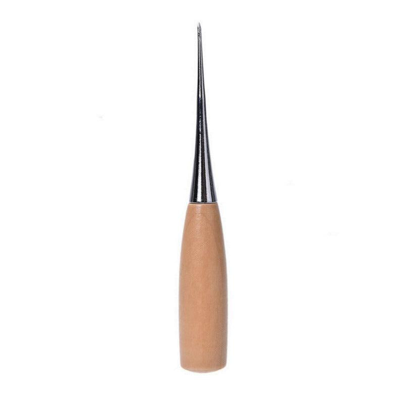 Wooden Handle Sewing Awl Pin Punching Hole Maker Stitching Awl Kit