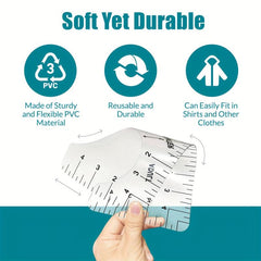 8pcs T Shirt Ruler Guide Vinyl Alignment Tool DIY Sewing Accessories