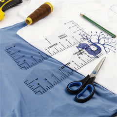 8pcs T Shirt Ruler Guide Vinyl Alignment Tool DIY Sewing Accessories