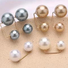 3pcs Pearls Brooches Dress Skirt Waist Tightening Brooch Pin