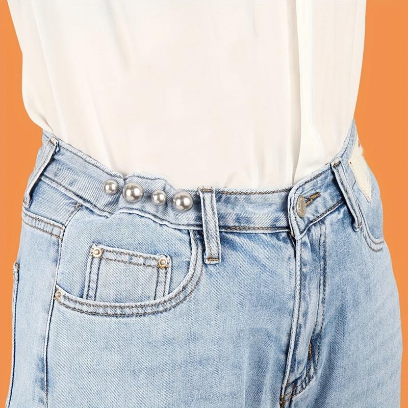 3pcs Pearls Brooches Dress Skirt Waist Tightening Brooch Pin