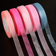 10mm 45m Roll Organza Ribbon for Wrapping Christmas Party Gift Packaging
