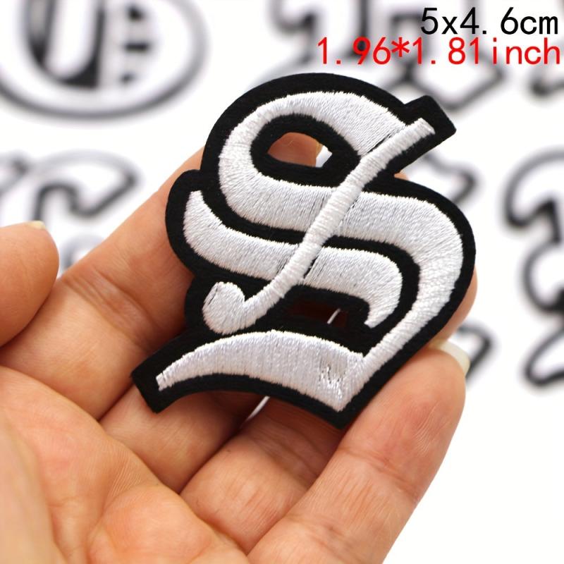 Gothic Alphabet Number Letter Embroidery Patches Iron On Sew On Patches