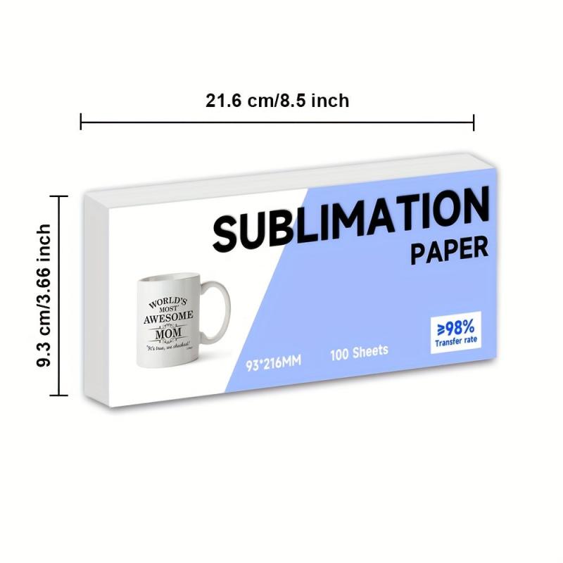 100pcs Sublimation Paper For 11oz Mug Small Size Any Inkjet Printer