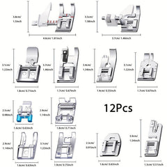 12pcs Sewing Machine Presser Foot Set Accessories Low Shank Sewing Machine