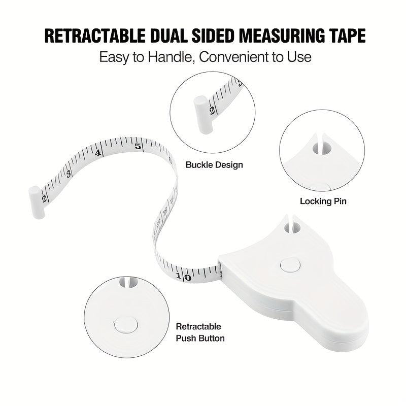 Automatic Retractable Tape Measure Double Scale Sewing Tailor Accessories