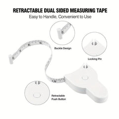 Automatic Retractable Tape Measure Double Scale Sewing Tailor Accessories