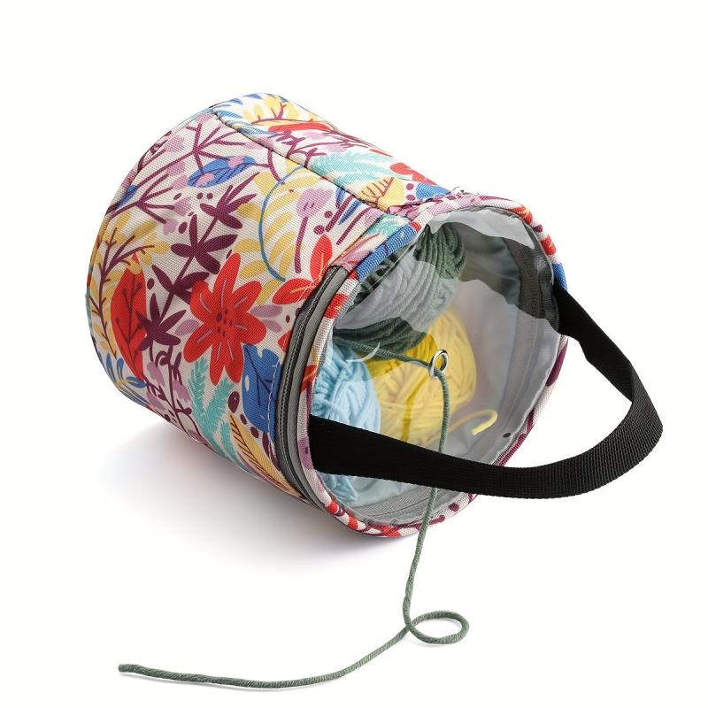 Yarn Storage Bag Knitting Organizer Tote Bag Crochet Bag Grommets