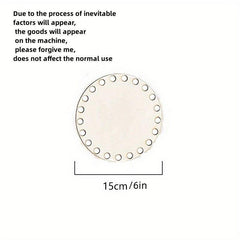 1pc Round Basket Bottom DIY Storage Natural Wooden Board